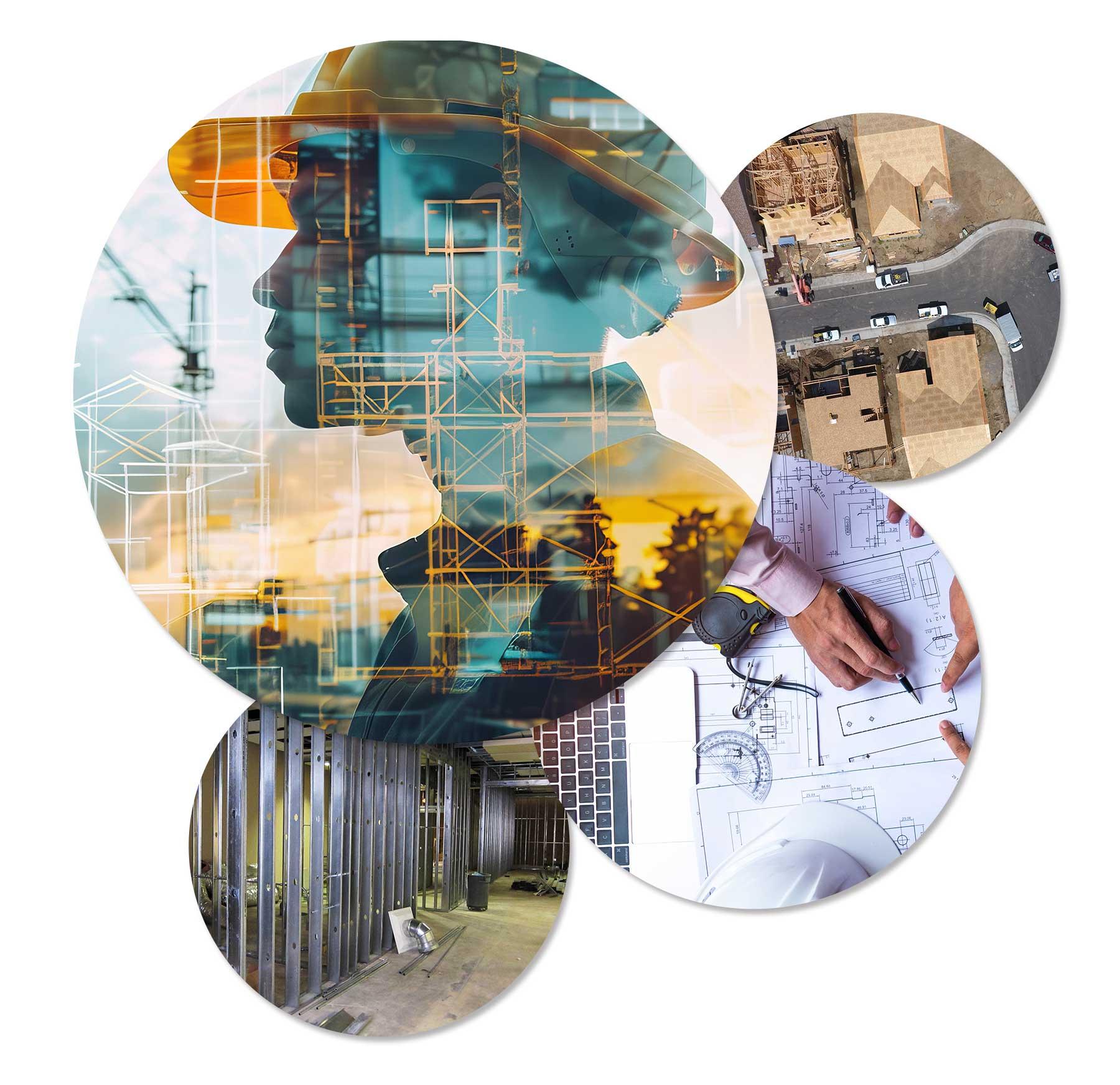 Images of residential and commercial engineering in Georgia, Texas, and South Carolina